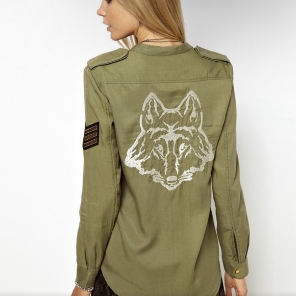 Zadig & Voltaire Tess Military Shirt GUC size M - Picture 2 of 15